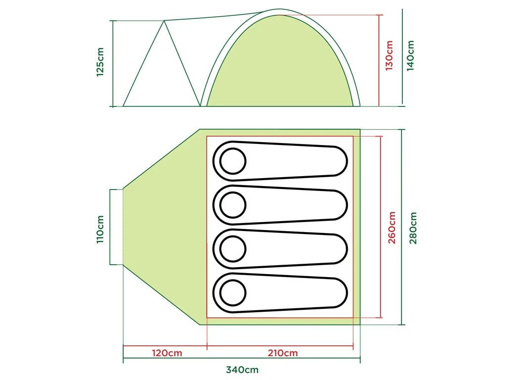 Coleman Darwin 4 Plus Grey Kuppelzelt 2 Coleman Darwin 4 Plus Grey Kuppelzelt – Bild 2