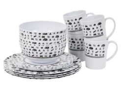 Obelink Camping Icons 16-teiliges Geschirrset