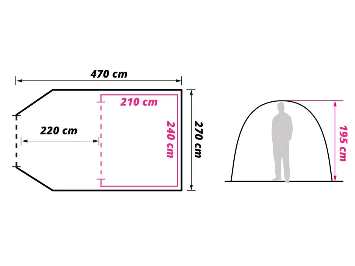 Obelink Albatros 4 Easy Air Tunnelzelt 8 Obelink Albatros 4 Easy Air Tunnelzelt - Image 8