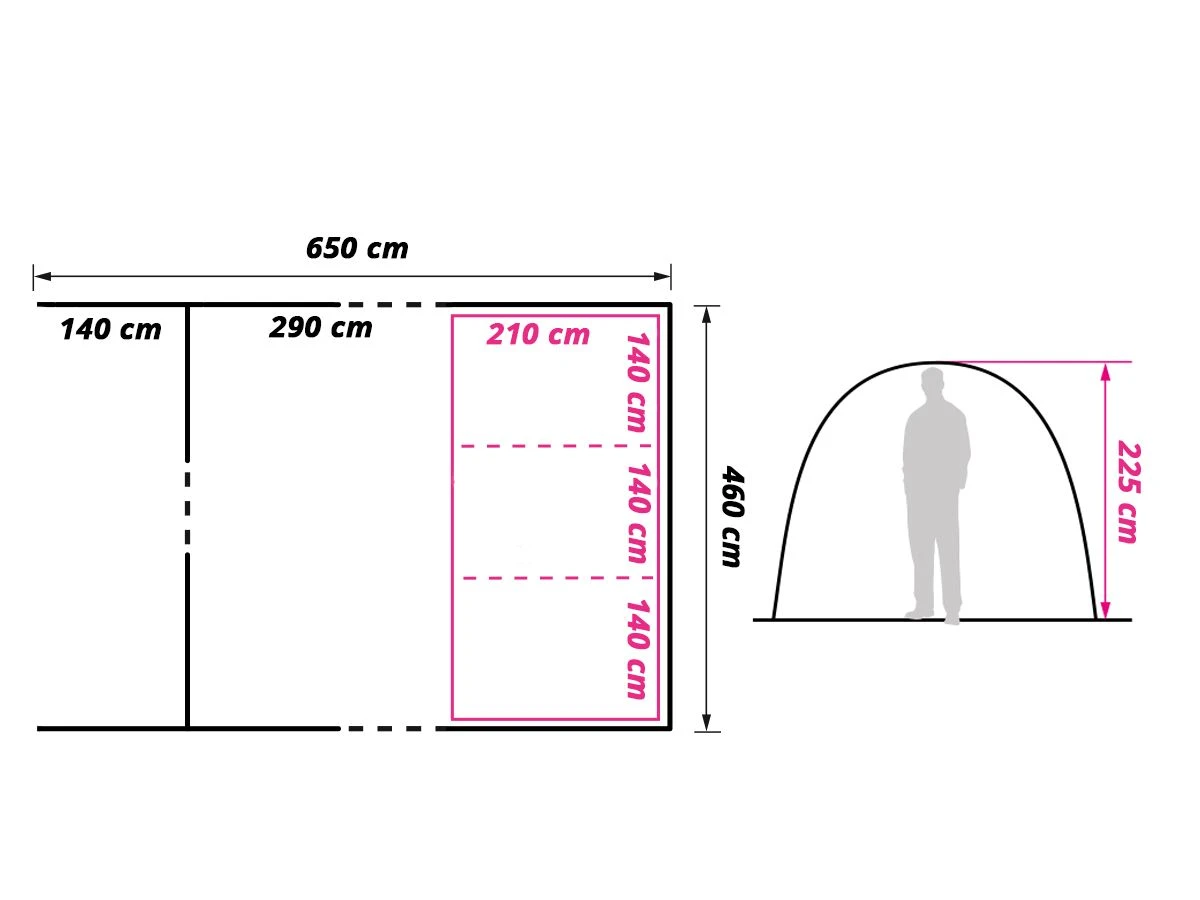 Obelink Florence XL Easy Air Luftzelt – Bild 3