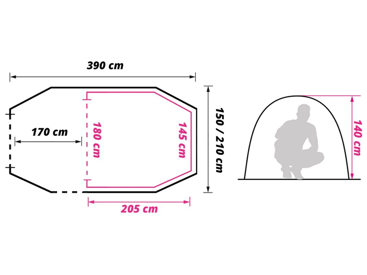 Obelink Lodge 180 Tunnelzelt 5 Obelink Lodge 180 Tunnelzelt - Image 5